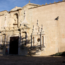 Exterior de l'església del Monestir de Poblet, en una imatge d'arxiu