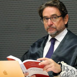 El magistrado Salvador Alba durante el juicio del 'caso Calero'. EFE/ELVIRA URQUIJO