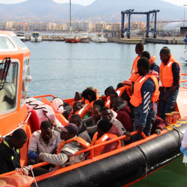 27/01/22. Migrantes llegando a Chafarinas, isla perteneciente a España, a 3 de junio de 2019.