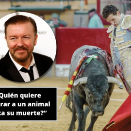 El humorista Ricky Gervais critica la tauromaquia en un vídeo de YouTube.