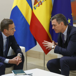 El president del Govern espanyol, Pedro Sánchez, en una reunió del juny amb el primer ministre de Suècia, Ulf Kristersson.