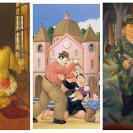 Varios cuadros del pintor colombiano Fernando Botero