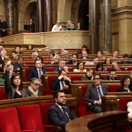 08/02/2023 - El ple del Parlament durant una votació d'aquest dimecres.