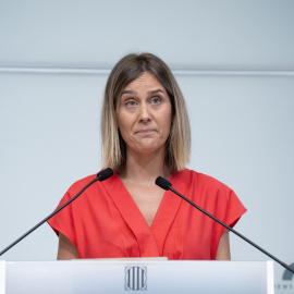 Jéssica Albiach durante una rueda de prensa el pasado 26 de septiembre en Barcelona.