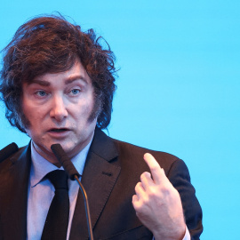 El presidente argentino, Javier Milei, durante un evento empresarial en Buenos Aires, a 26 de marzo de 2024.