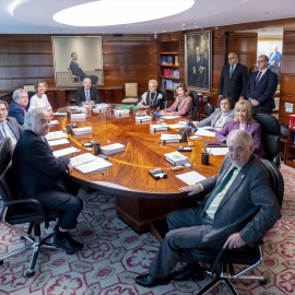 Imagen del primer pleno del Tribunal Constitucional tras su renovación