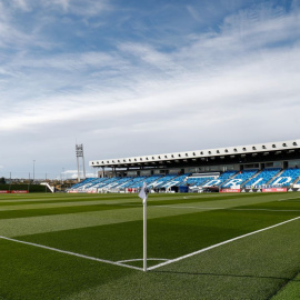 Vista general del estadio Alfredo Di Stéfano antes del encuentro entre el Real Madrid Castilla y la UD Ibiza, a 10 de noviembre de 2019, en Valdebebas.