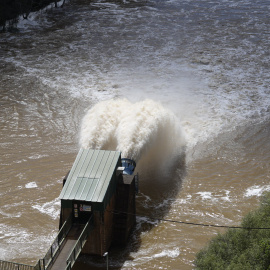 Embalse de Aznalcóllar. A 01 de abril de 2024, en Sevilla (Andalucía, España).