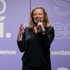 La delegada del Gobierno contra la Violencia de Género, Vicky Rosell, interviene en el Círculo de Bellas Artes, a 5 de febrero de 2023, en Madrid.