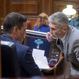 14/02/2022. Pedro Sánchez y Fernando Grande-Marlaska en el Congreso de los Diputados, a 24 de enero de 2023.