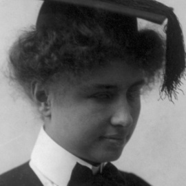 La sordociega Helen Keller, en 1904.