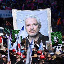 19/05/2024  Retrato de Julian Assange,  activista fundador de WikiLeaks, en Brismane (Australia), a 6 de mayo de 2024.