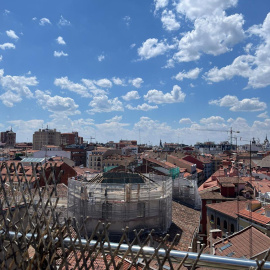 Plano de la cúpula de la iglesia de la Vera Cruz, derrumbada durante las obras rehabilitación.