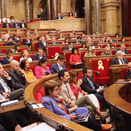 Pla general de l'hemicicle del Parlament en un ple a finals de juliol