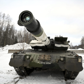 16/02/2023. Tanque Leopard 2A6 del Ejército finlandés, a 1 de febrero de 2023, en Hameenlinna  (Finlandia).