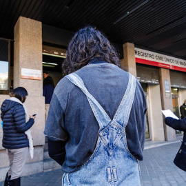 Entrada del Registro Civil de la calle Pradillo, a 2 de marzo de 2023, en Madrid (España).