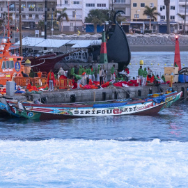 Unos 200 migrantes trasladados a Tenerife desde el Hierro, a 07/10/2023.