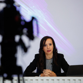 La presidenta de Redeia (antes Red Eléctrica, REE), Beatriz Corredor, durante la presentación de los resultados del ejercicio 2022. E.P./Alejandro Martínez Vélez