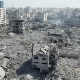 La destrucción en Gaza después de diez días de bombardeos