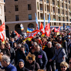 Manifestación contra la reforma de las pensiones en Marsella