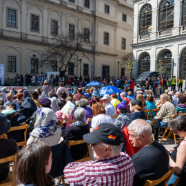 Acto celebrado por la Mesa Estatal por el Blindaje de las Pensiones con motivo de su décimo aniversario en Madrid.