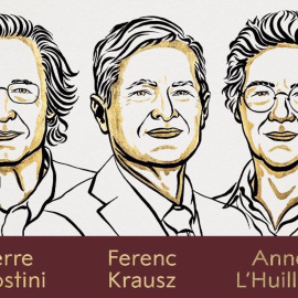 Nobel de Física 2023 para Agostini, Krausz y L'Huillier por el estudio de dinámicas de electrones