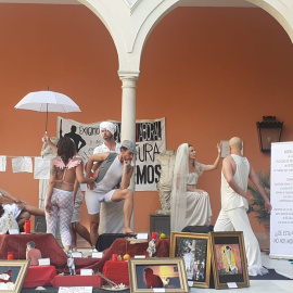 Protesta de los modelos de Bellas Artes.