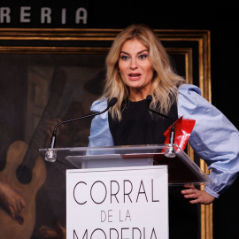 La periodista Sandra Golpe durante una gala de premios en Madrid, a 21 de enero de 2023.