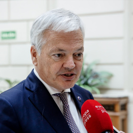 El comisario europeo de Justicia, Didier Reynders, ofrece declaraciones a Europa Press, a su salida de una reunión con el Fiscal General del Estado, en la Fiscalía General, a 30 de septiembre de 2022, en Madrid (España).