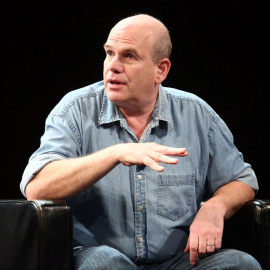 David Simon, creador de la serie de HBO 'The Wire', durante una conferencia en el Tribeca Film Festival, a 24 de abril de 2014, Nueva York.