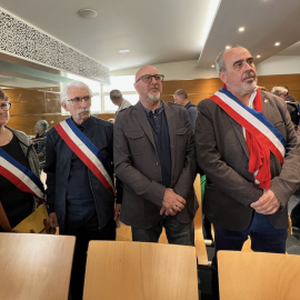 18-4-2023 L'alcalde d'Elna, Nicolàs Garcia, a la dreta durant el judici a Montpeller