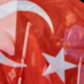 El presidente de Turquía, Recep Tayyip Erdogan, durante un acto electoral en Estambul, a 7 de mayo de 2023.