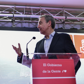 El expresidente del Gobierno, José Luis Rodríguez Zapatero, durante un acto del PSOE en Ceuta, a 19 de abril de 2023.