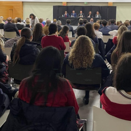 La jornada antiabortista organizada por Vox en València este 26 de marzo de 2024.