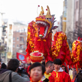 26/01/2020 Pasacalles multicultural en el barrio de Usera con motivo de la celebración del Año Nuevo Chino, en Madrid