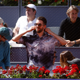 El presentador David Broncano en el Open de Madrid de tenis, a 1 de mayo de 2023.