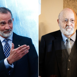 Montaje con imágenes de Felipe VI y el presidente del CIS, José Félix Tezanos.