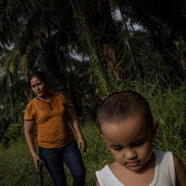 24/06/2021 Una trabajadora de una plantación de banana en el noroeste de Honduras que espera que se apruebe su caso de migración a Los Ángeles