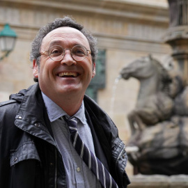 El fiscal general del Estado, Álvaro García Ortiz, a su llegada a una mesa redonda, a 31 de marzo de 2023, en Santiago de Compostela, A Coruña.