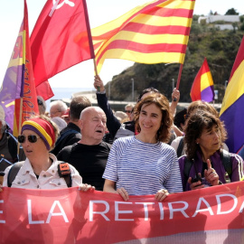 30/04/2023 - La consellera de Justícia, Drets i Memòria, Gemma Ubasart, en l'etapa final de la marxa La Retirada.