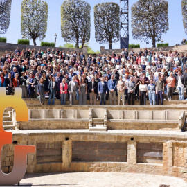 Foto de família de la presentació del Festival Grec 2024