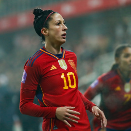 Jenni Hermoso durante un partido de la Liga de Naciones contra Italia, en Pontevedra, a 1 de diciembre de 2023.