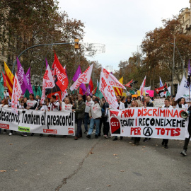 12/12/2023 - La manifestació d'aquest dimarts a Barcelona de diversos sindicats sanitaris contra el nou conveni de l'ICS.