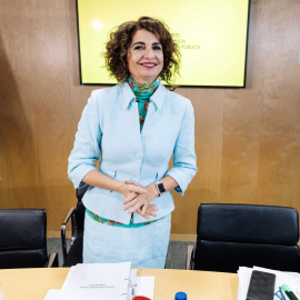 La ministra de Hacienda, María Jesús Montero, a su llegada a la reunión del Consejo de Política Fiscal y Financiera, en la sede del Ministerio, a 11 de diciembre de 2023, en Madrid.