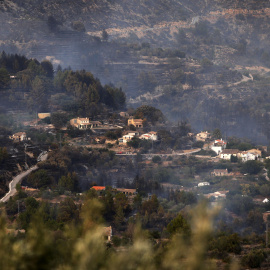 El municipio de Tàrbena, en Alacant, el día en el que tuvo lugar el incendio.