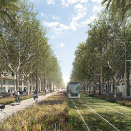 Projecte del tramvia a la Diagonal de Barcelona.