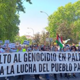 La cuarta convocatoria estatal de apoyo a Palestina y contra el genocidio israelí reúne a 15.000 personas en Madrid