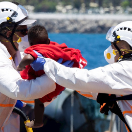 Rescate de una patera en Gran Canaria