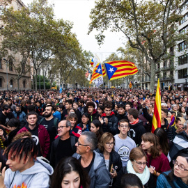 Convocatoria de Tsunami Democràtic en la plaza Universidad de Barcelona, a 9 de noviembre de 2019.