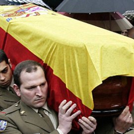 Imagen del funeral de Idoia Rodriguez, muerta en acto de servicio en Afganistán.